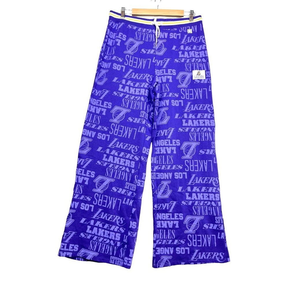 NBA LA Lakers Wide‎ leg graphic sweat pants size L